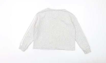 Next Girls Grey Cotton Pullover Sweatshirt Size 13 Years Pullover