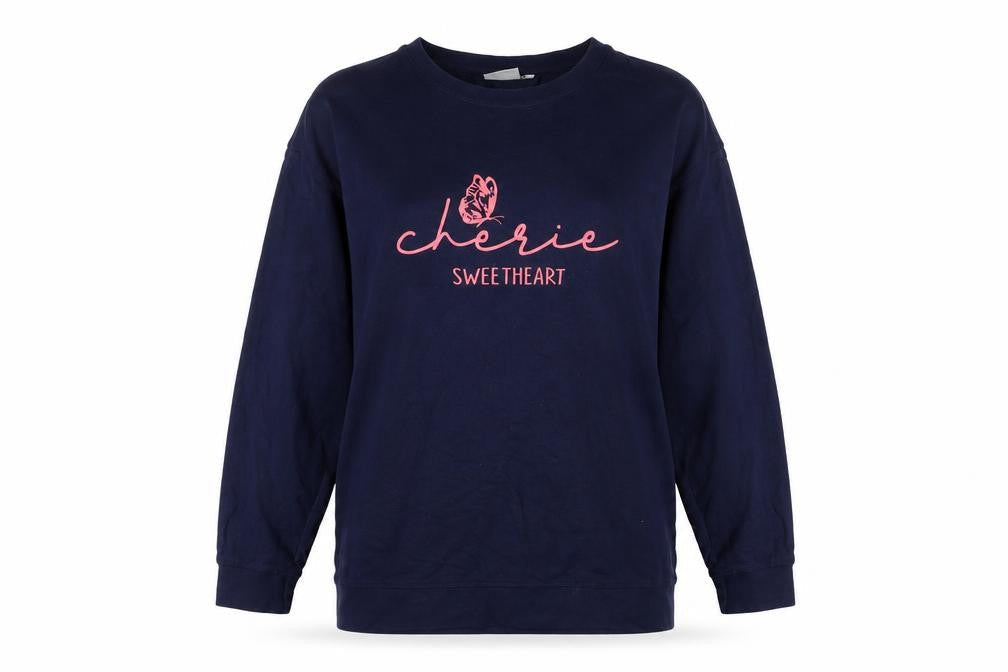 9th Avenue Womens Blue Cotton Pullover Sweatshirt Size XL Pullover