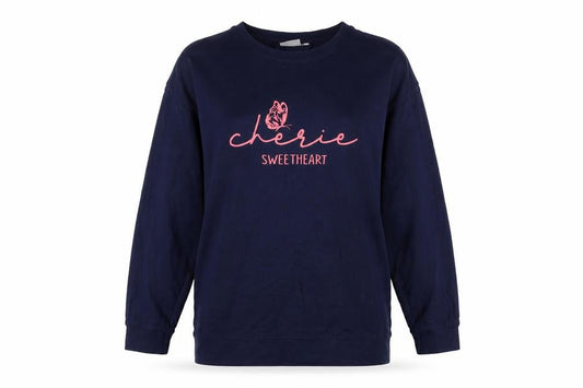 9th Avenue Womens Blue Cotton Pullover Sweatshirt Size XL Pullover
