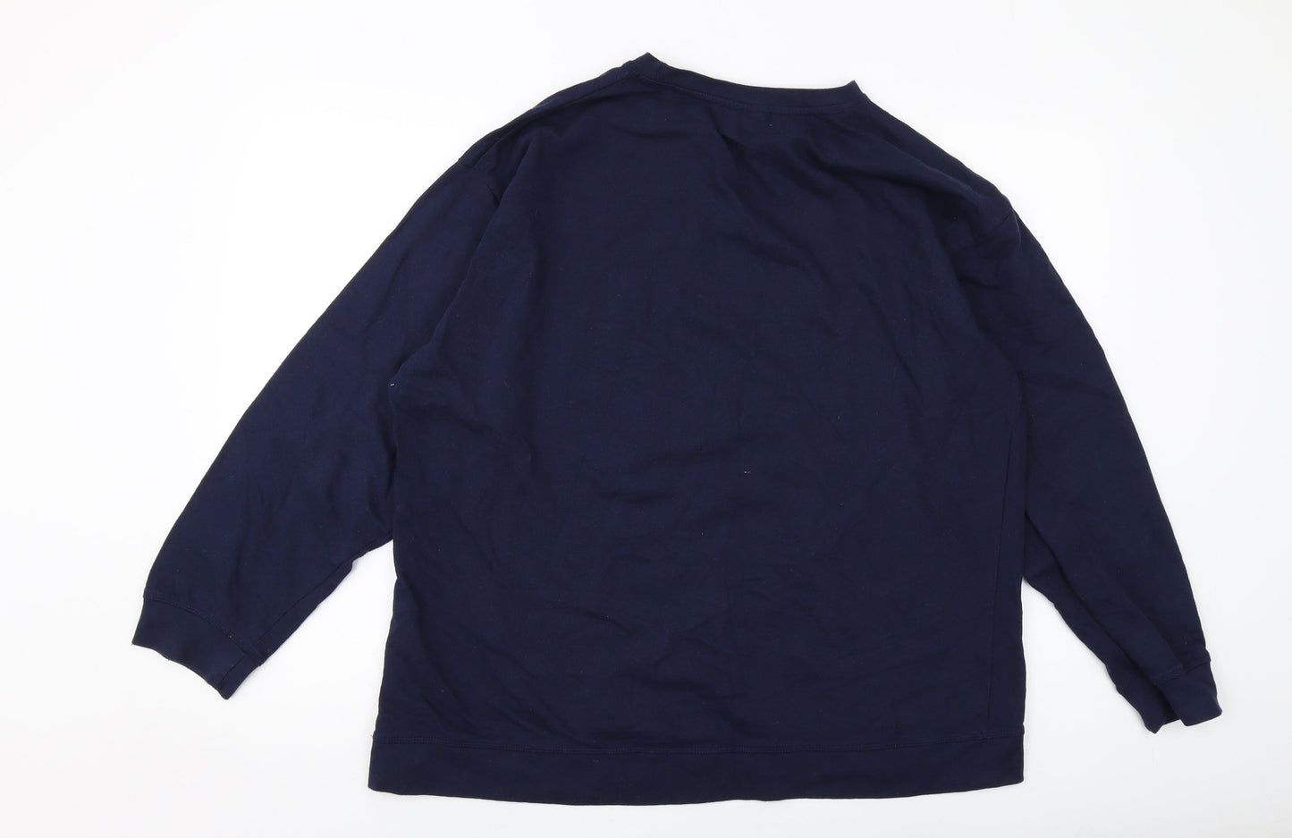 9th Avenue Womens Blue Cotton Pullover Sweatshirt Size XL Pullover
