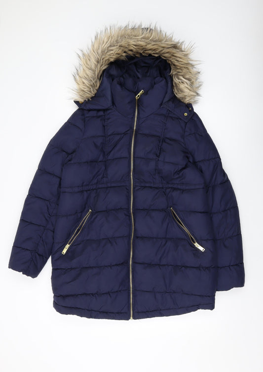 H&M Womens Blue Jacket Size S Zip