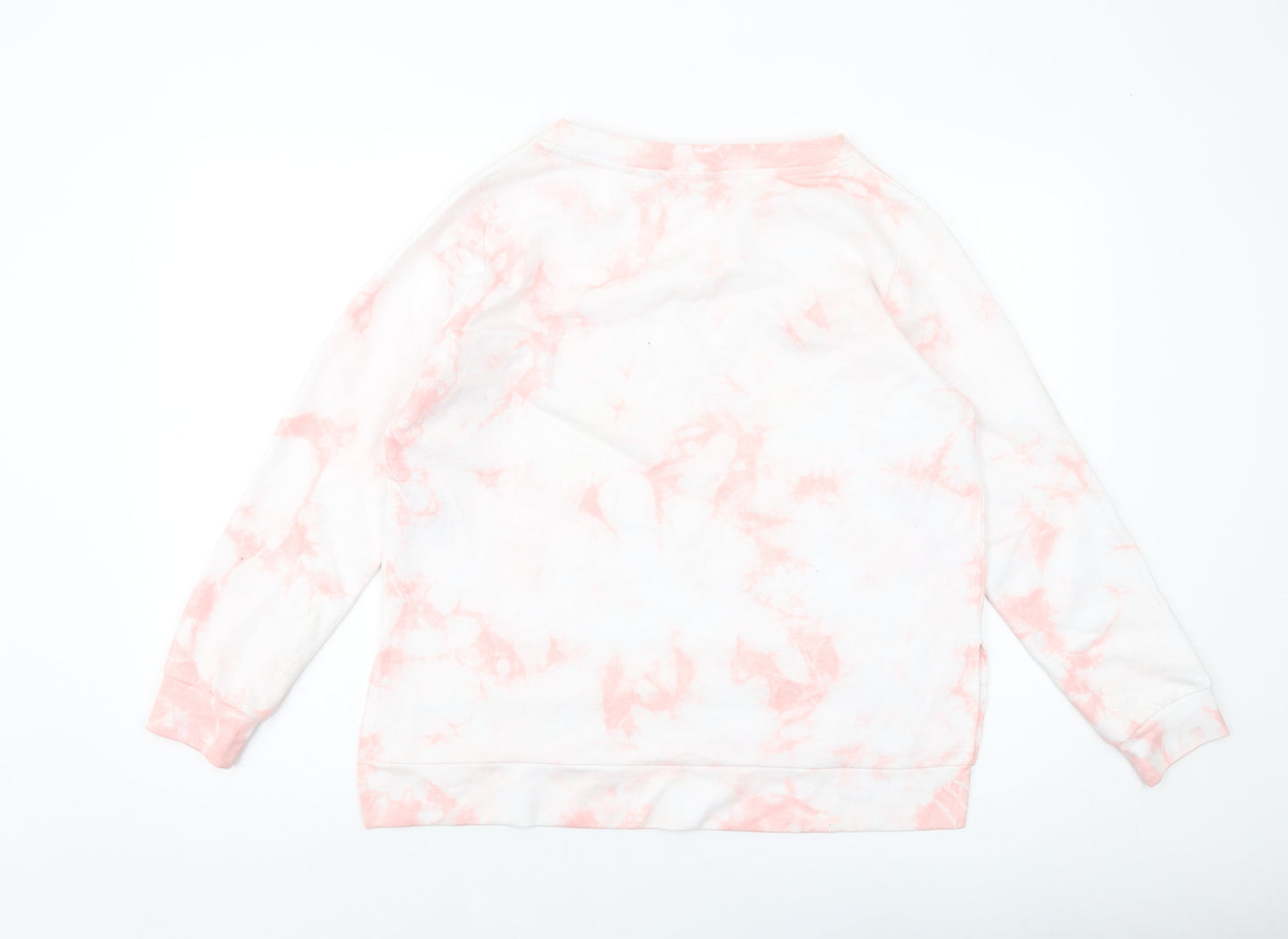 Top Secret Womens Pink Geometric Cotton Pullover Sweatshirt Size 10 Pullover