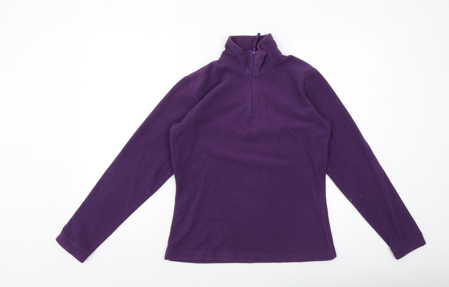 Mountain Essential Womens Purple Polyester Pullover Sweatshirt Size 10 Zip