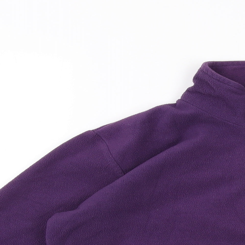 Mountain Essential Womens Purple Polyester Pullover Sweatshirt Size 10 Zip