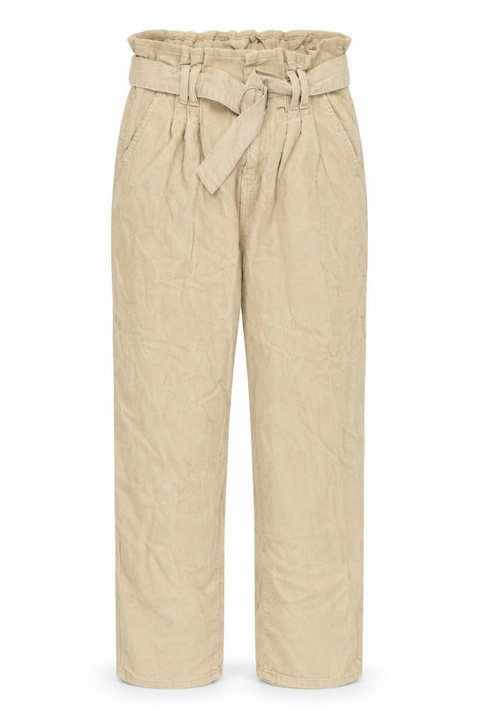 Denim & Co. Womens Beige Cotton Trousers Size 12 L27 in Regular Button