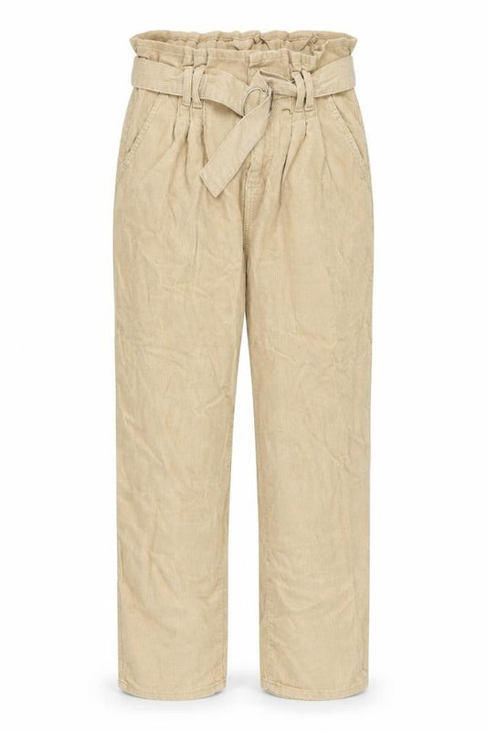 Denim & Co. Womens Beige Cotton Trousers Size 12 L27 in Regular Button