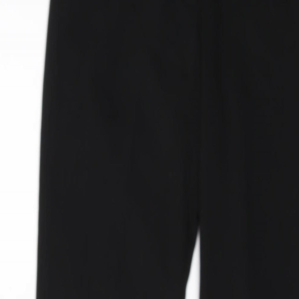 Silenzi Womens Black Polyester Trousers Size 4 L29 in Regular Button