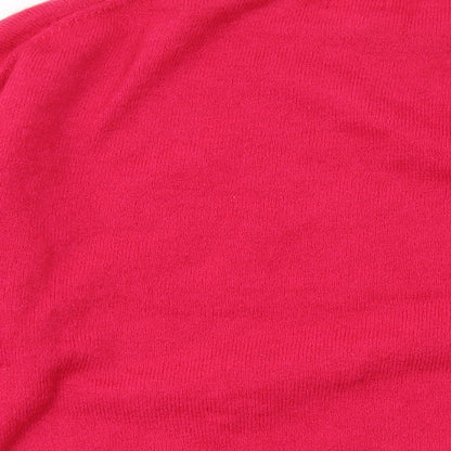 H&M Womens Pink Crew Neck Polyester Pullover Jumper Size M