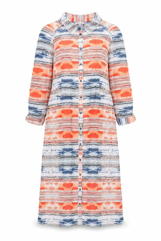 Sandwich Womens Multicoloured Geometric Viscose Shirt Dress Size 14 Collared Button