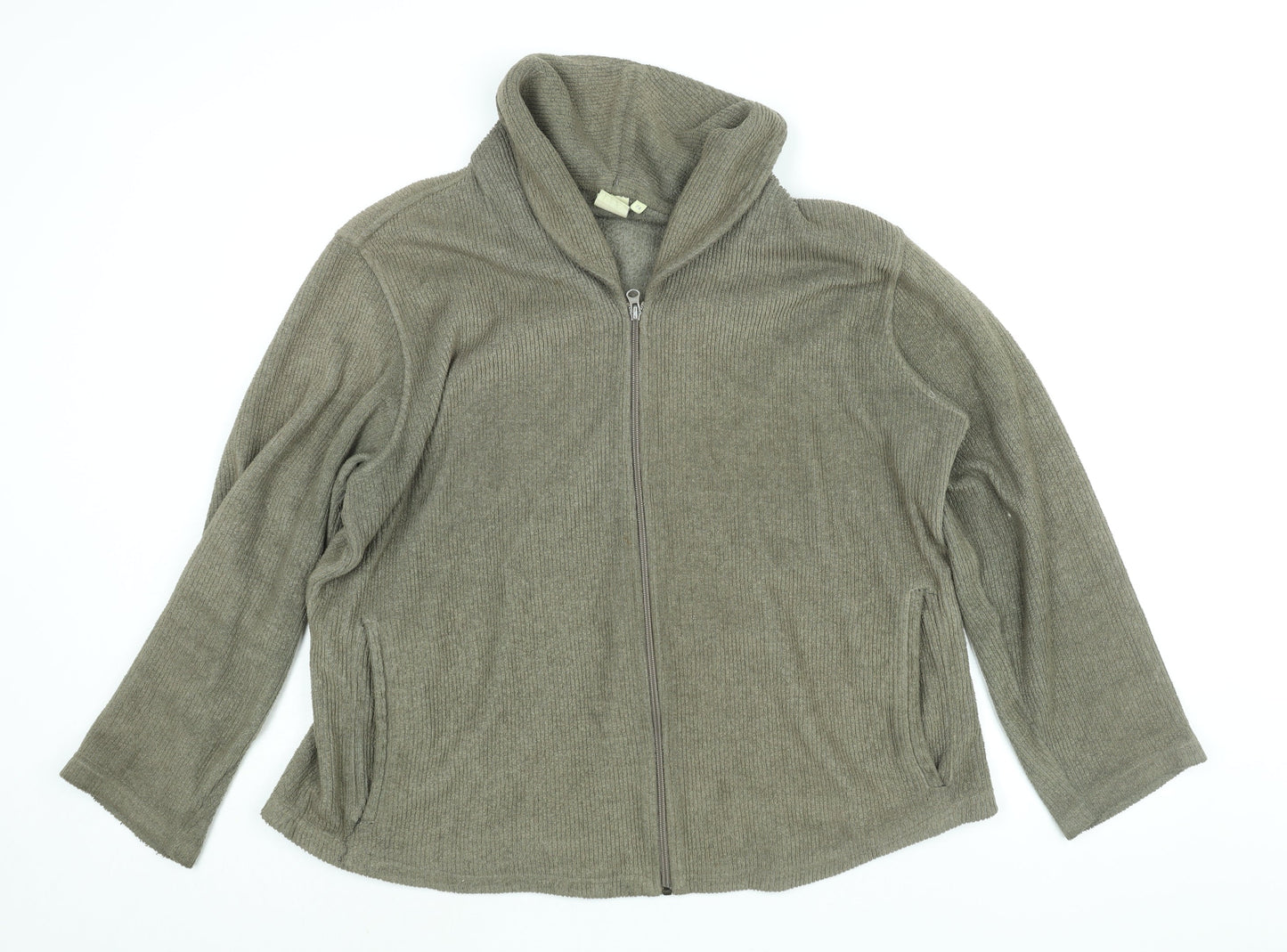 Cotton Traders Womens Brown Jacket Size 24 Zip