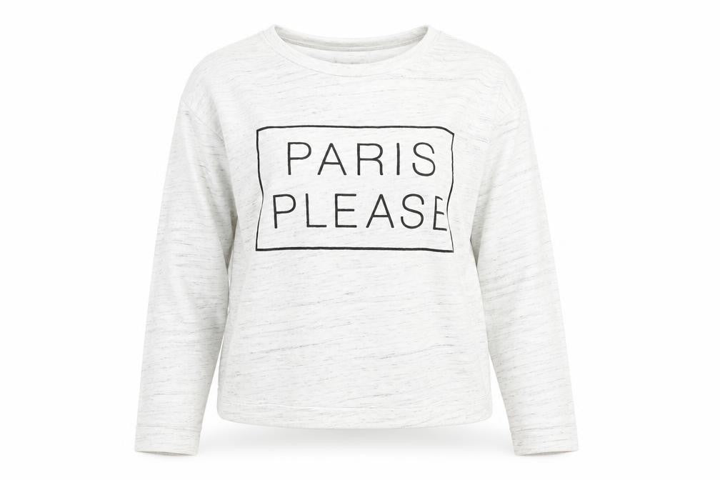 FOREVER 21 Womens White Polyester Pullover Sweatshirt Size S Pullover - Paris Please