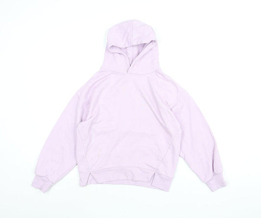 Zara Girls Pink Cotton Pullover Hoodie Size 11-12 Years Pullover