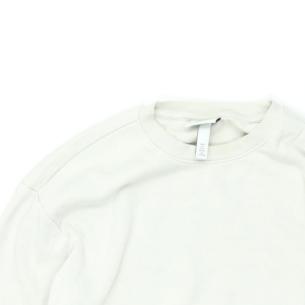 H&M Mens Beige Cotton Pullover Sweatshirt Size S