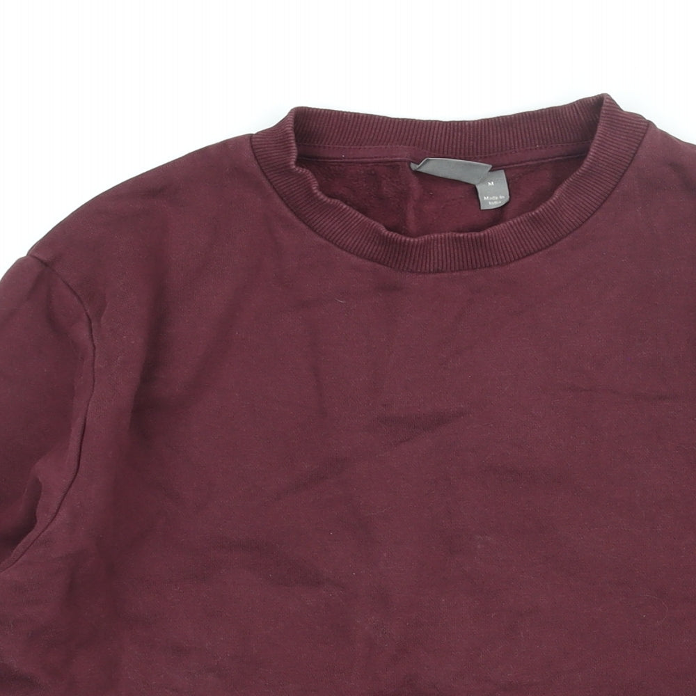 ASOS Mens Red Cotton Pullover Sweatshirt Size M