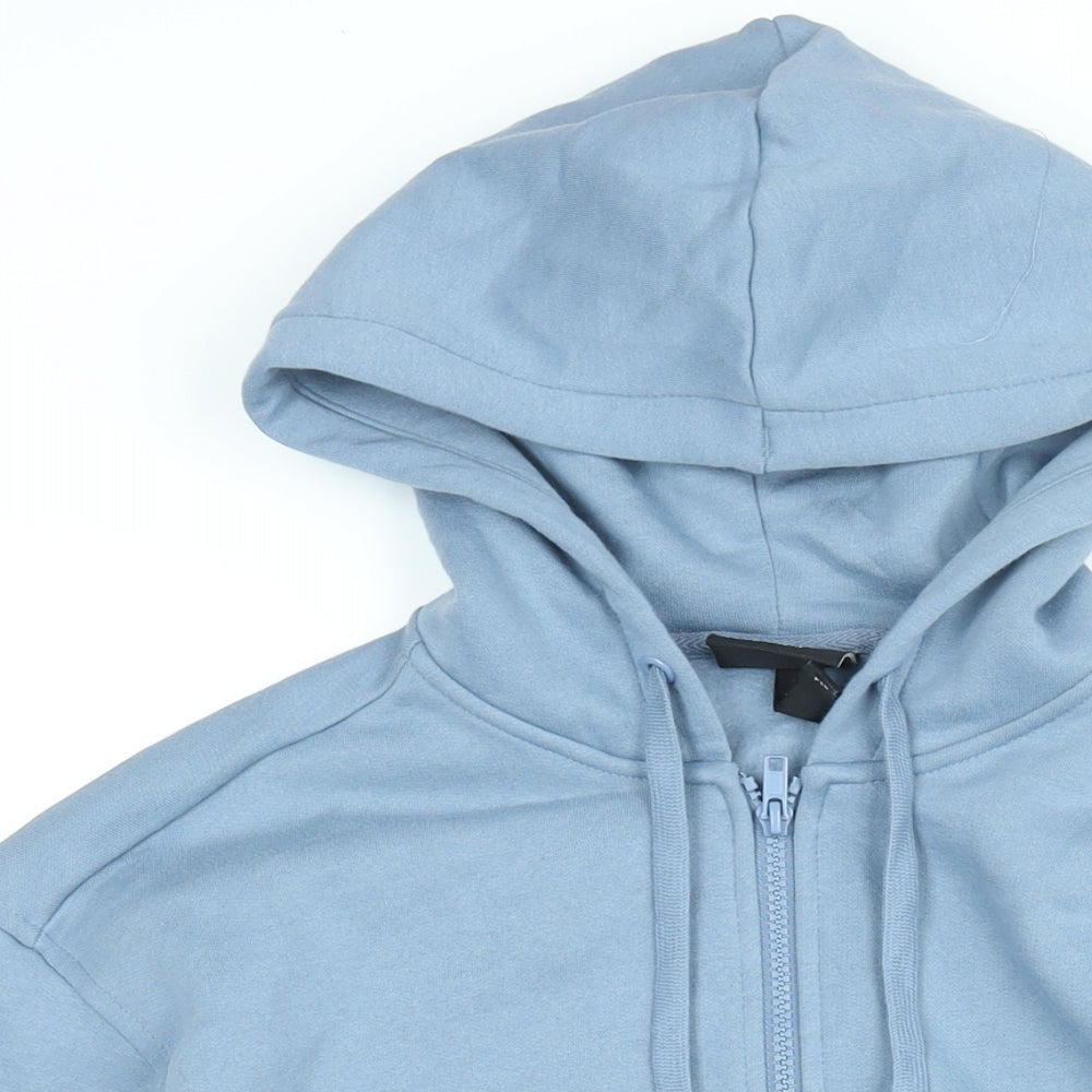 H&M Mens Blue Polyester Full Zip Hoodie Size S