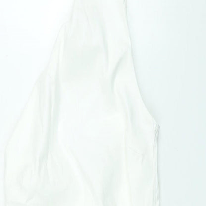 Zara Womens White Polyester Basic Blouse Size S One Shoulder - Asymmetric Hem
