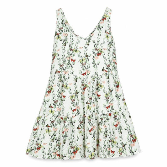 Vero Moda Womens Multicoloured Floral Viscose A-Line Size M V-Neck Pullover - Smocked