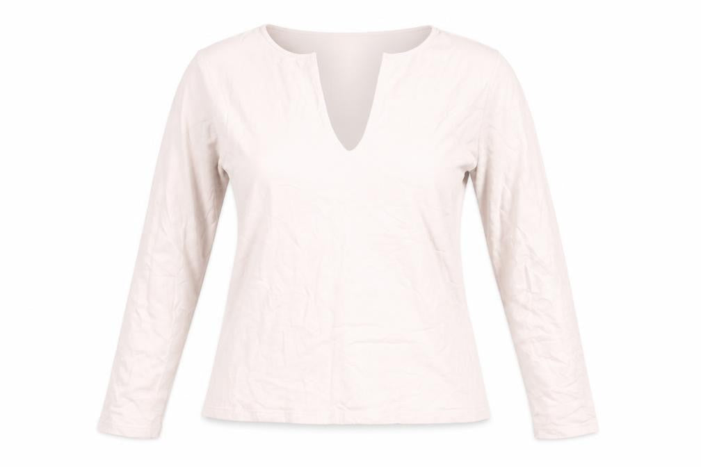 Gap Womens Pink Cotton Basic Blouse Size L V-Neck