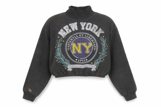 Zara Womens Grey Cotton Pullover Sweatshirt Size L