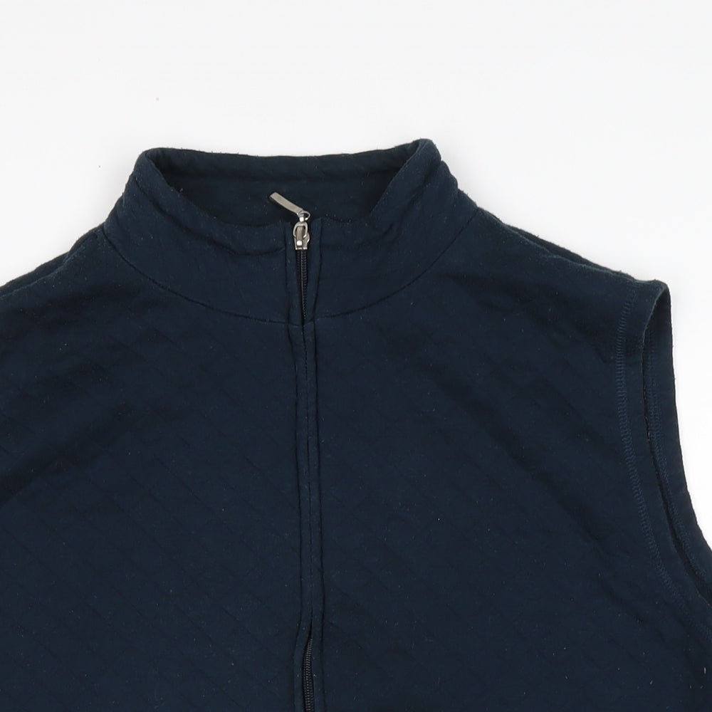 Bonmarché Womens Blue Gilet Waistcoat Size M Zip