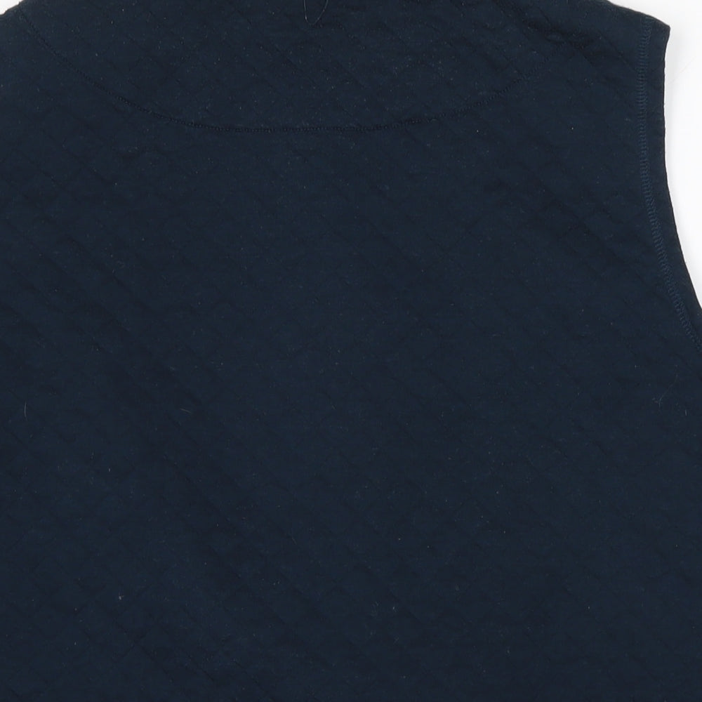 Bonmarché Womens Blue Gilet Waistcoat Size M Zip