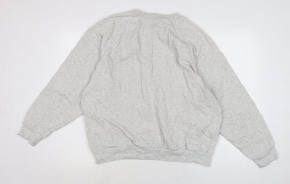 Topman Mens Grey Cotton Pullover Sweatshirt Size M
