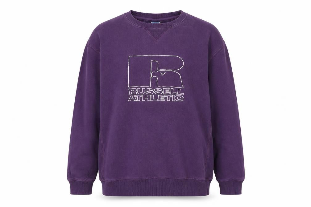 Russell Athletic Womens Purple Cotton Pullover Sweatshirt Size M
