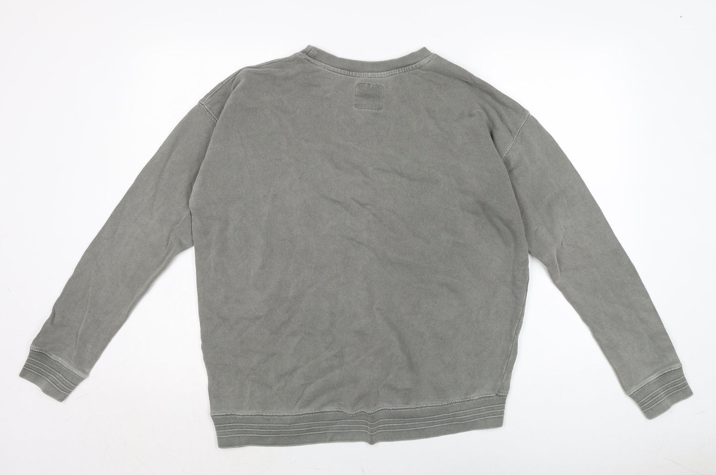 Pull&Bear Womens Grey Cotton Pullover Sweatshirt Size M
