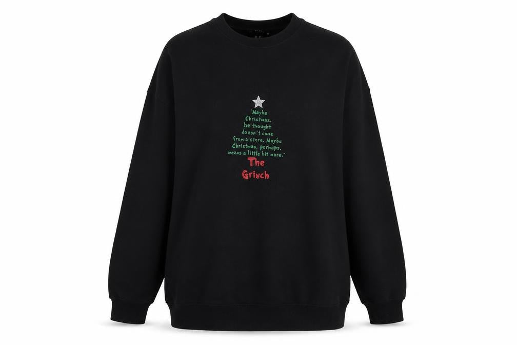 New Look Womens Black Cotton Pullover Sweatshirt Size M