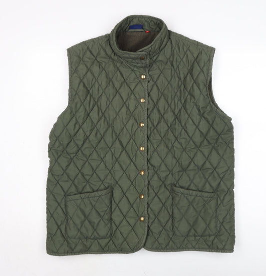Cicerone Womens Green Gilet Waistcoat Size XL Snap