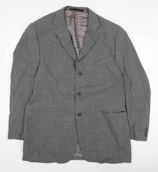 Marks and Spencer Mens Grey Polyester Jacket Suit Jacket Size XL Regular