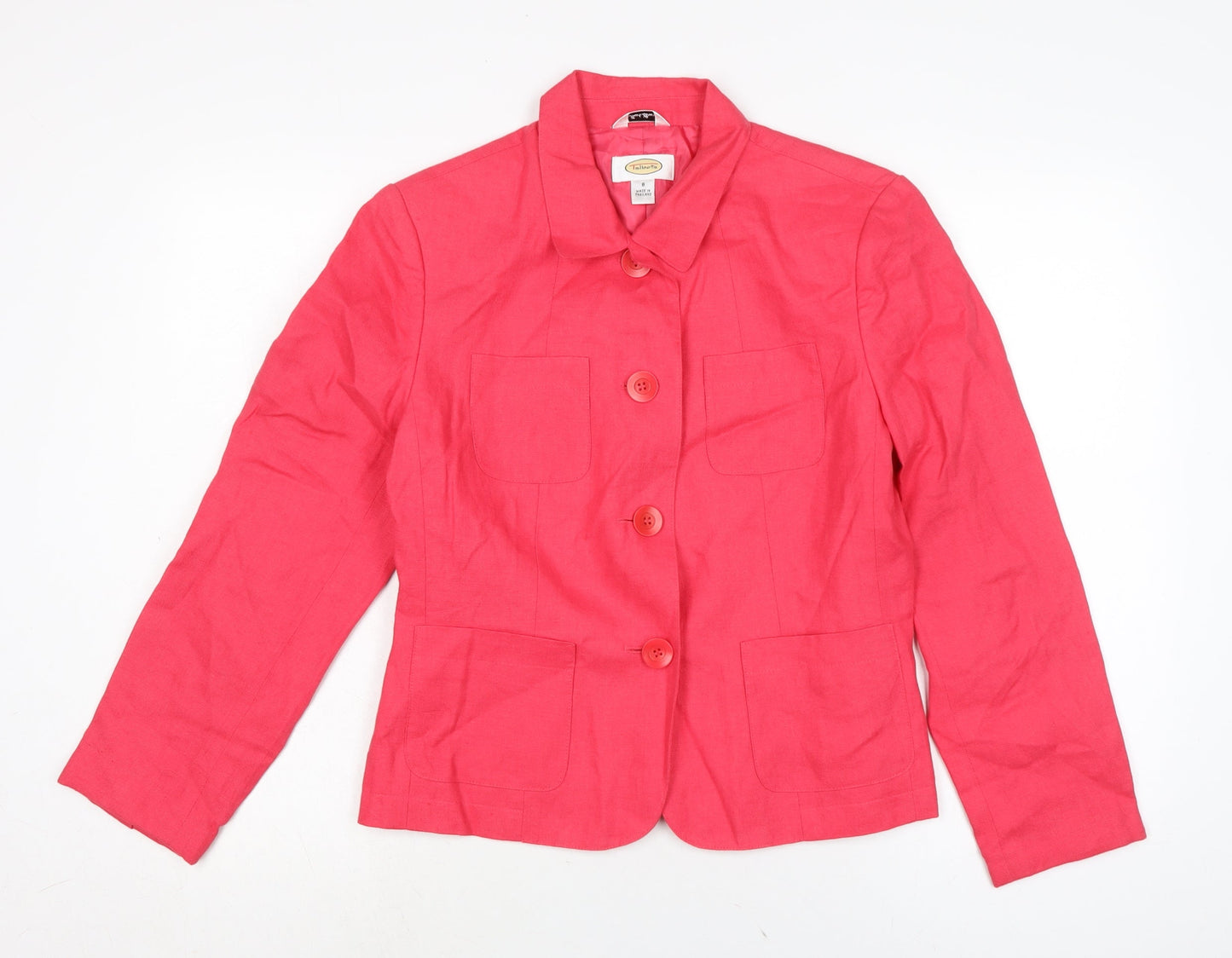 Talbots Womens Pink Jacket Size 8 Button