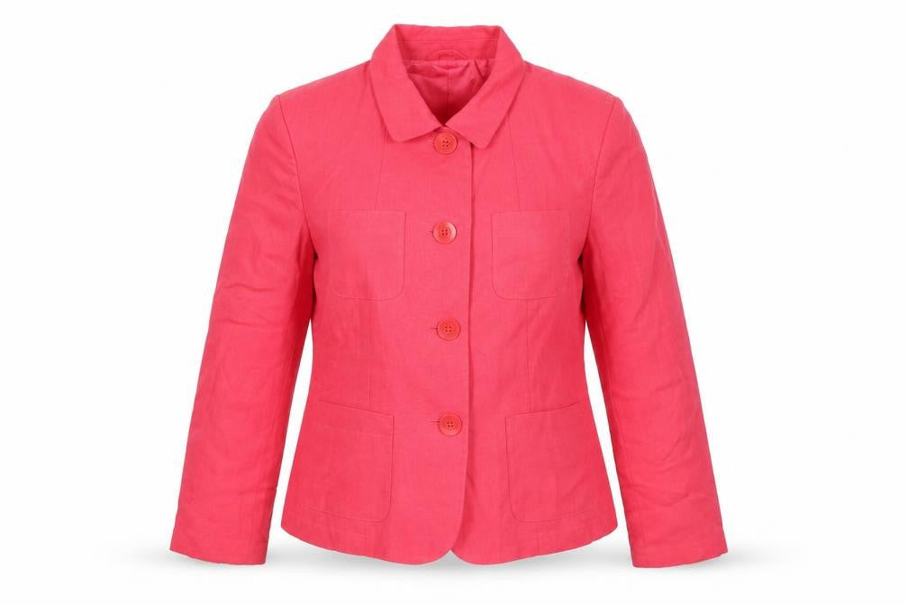 Talbots Womens Pink Jacket Size 8 Button