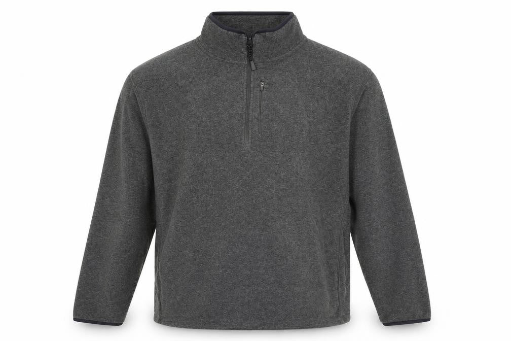 Marks & Spencer Mens Grey Mock Neck Polyester Pullover Jumper Size 2XL Long Sleeve