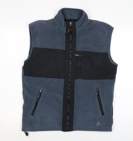 One Valley Mens Blue Gilet Waistcoat Size M Zip
