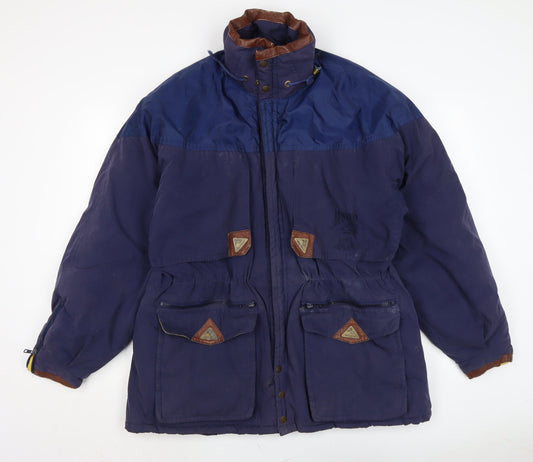 Mustang Mens Blue Anorak Coat Size M Zip
