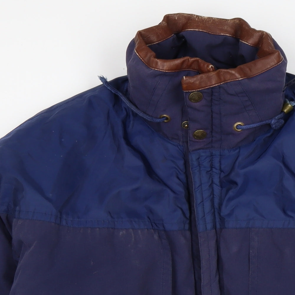 Mustang Mens Blue Anorak Coat Size M Zip