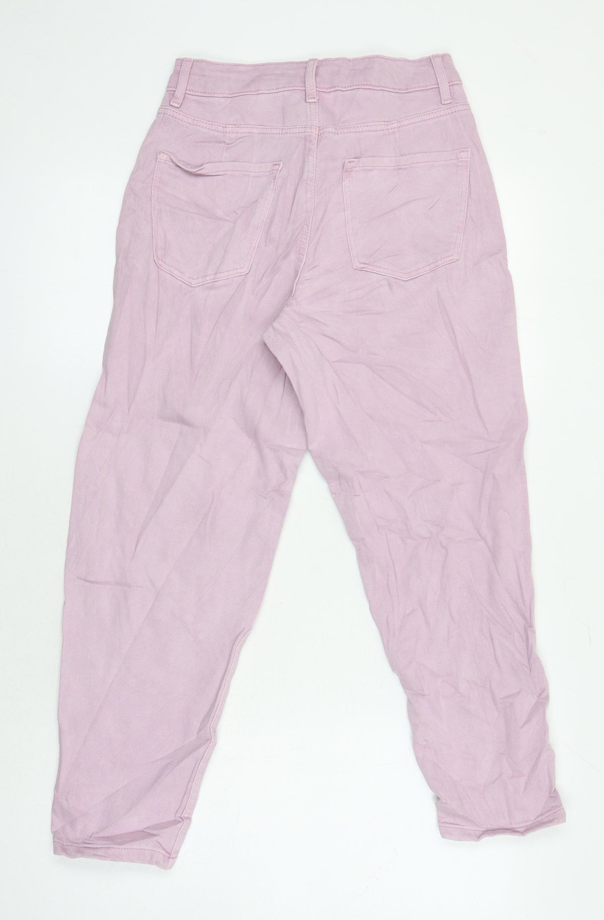 Marks & Spencer Womens Orange Cotton Mom Jeans Size 6 L24.5 in Regular