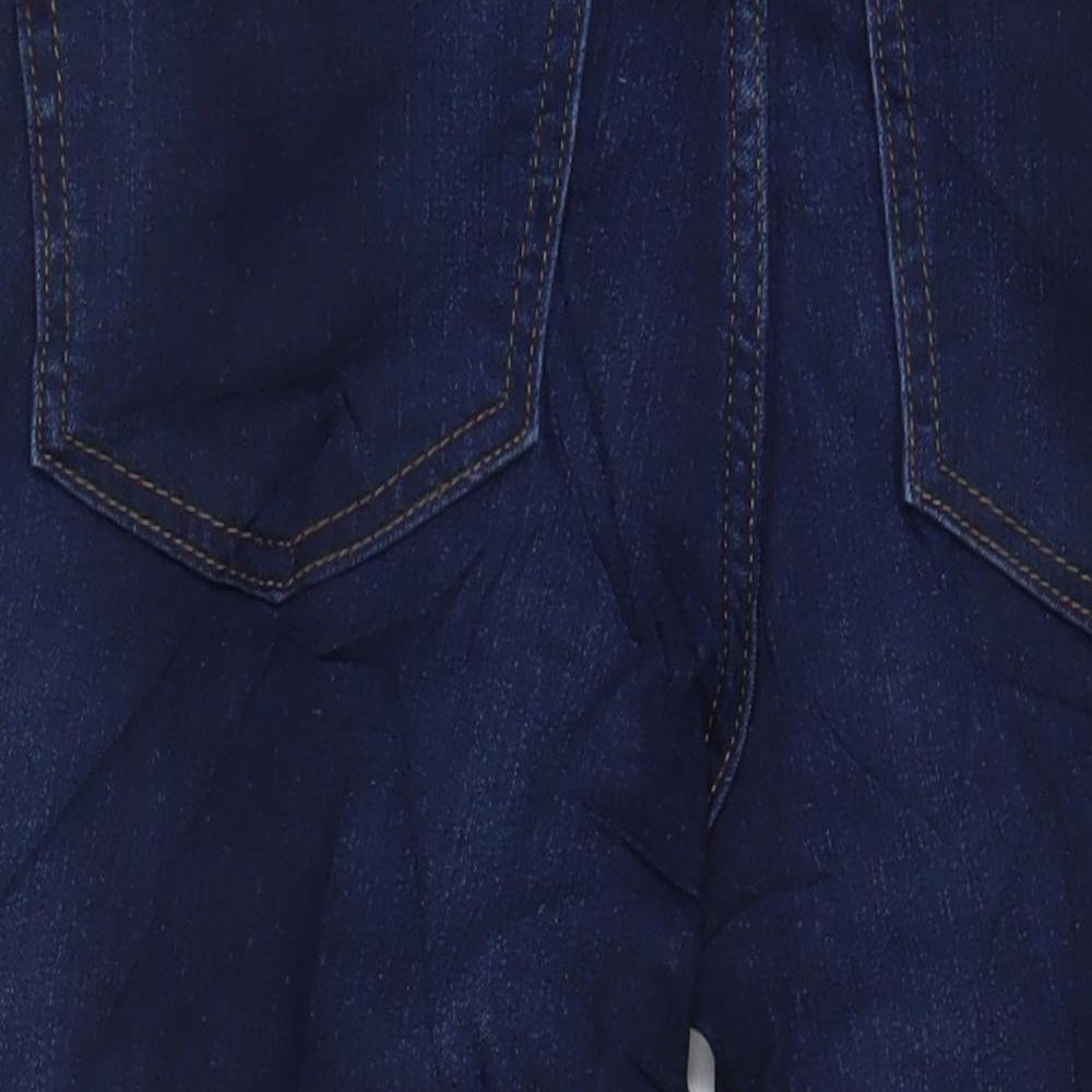 Marks & Spencer Womens Blue Cotton Skinny Jeans Size 6 L24.5 in Regular