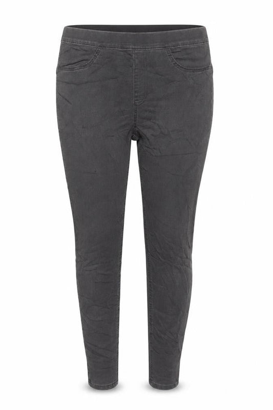 Marks & Spencer Womens Grey Herringbone Cotton Jegging Jeans Size 12 L28.5 in Regular - Elasticated Waist