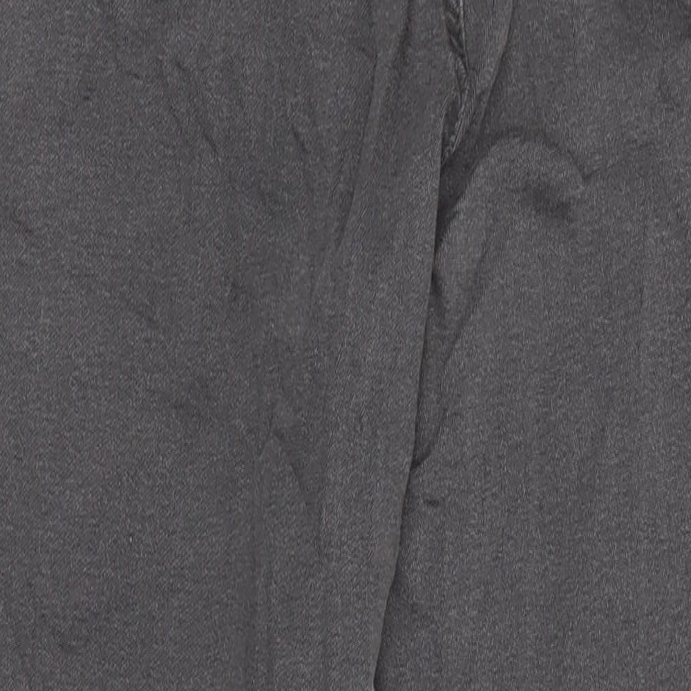 Marks & Spencer Womens Grey Herringbone Cotton Jegging Jeans Size 12 L28.5 in Regular - Elasticated Waist