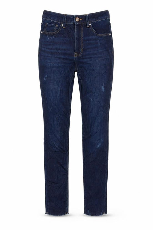 Marks & Spencer Womens Blue Cotton Skinny Jeans Size 8 L25 in Regular