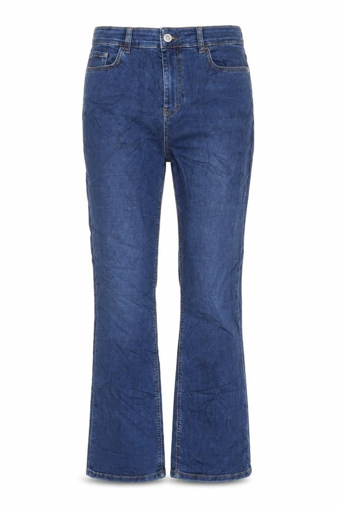 Marks & Spencer Womens Blue Cotton Flared Jeans Size 10 L26 in Regular