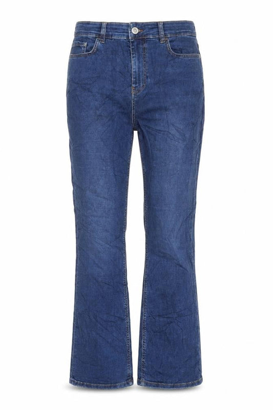 Marks & Spencer Womens Blue Cotton Flared Jeans Size 10 L26 in Regular