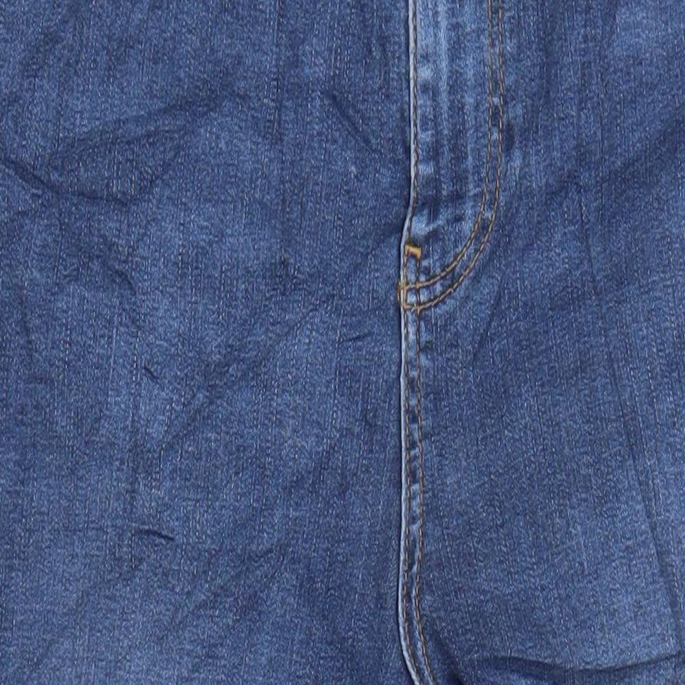 Marks & Spencer Womens Blue Cotton Flared Jeans Size 10 L26 in Regular