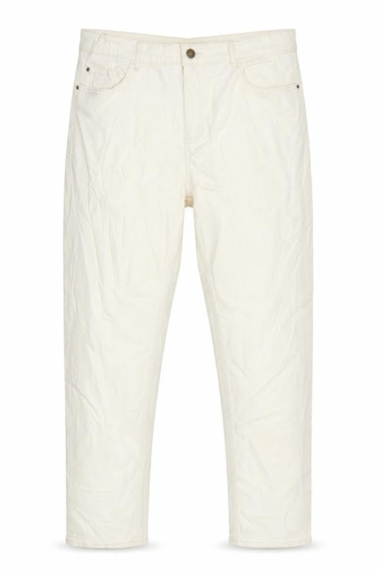 Marks & Spencer Womens Ivory Cotton Tapered Jeans Size 18 L28.5 in Regular