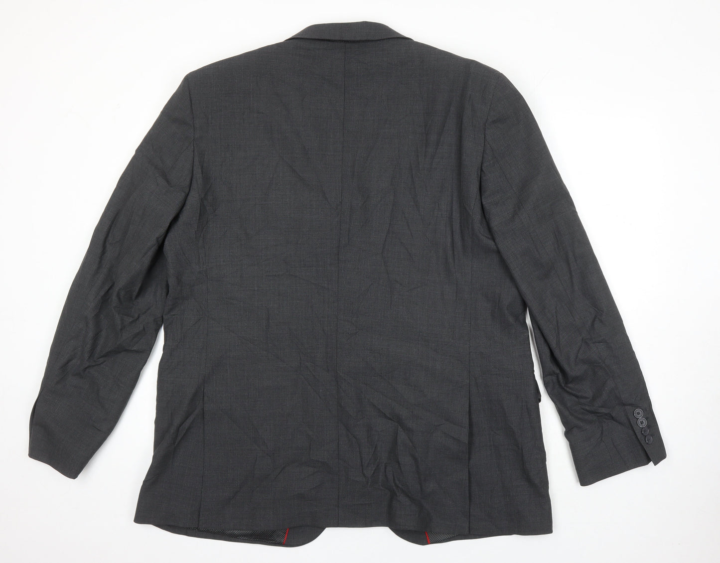 M&S Mens Grey Wool Jacket Suit Jacket Size 46 Regular