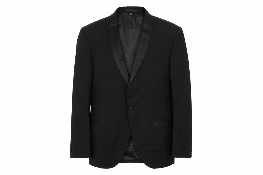 Marks & Spencer Mens Black Polyester Jacket Blazer Size 46 Regular