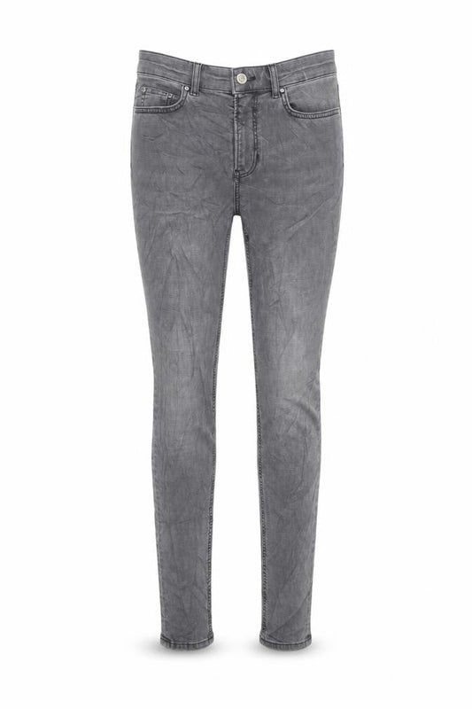 Marks & Spencer Womens Grey Cotton Skinny Jeans Size 8 L32 in Regular Zip - Long Lenght
