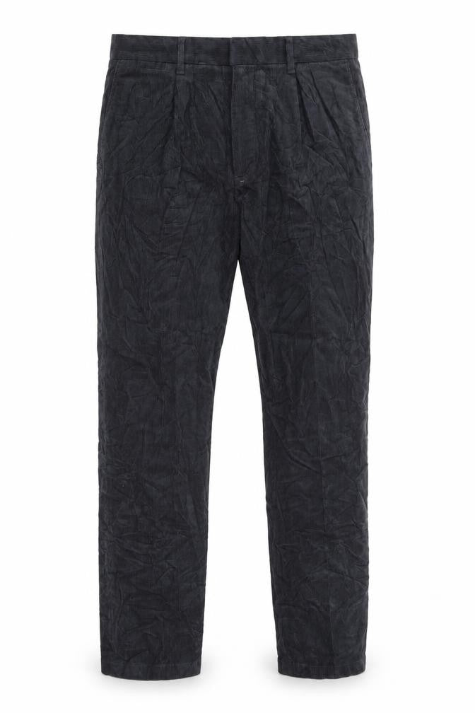 Marks & Spencer Mens Black Cotton Trousers Size 30 in L31 in Regular Zip